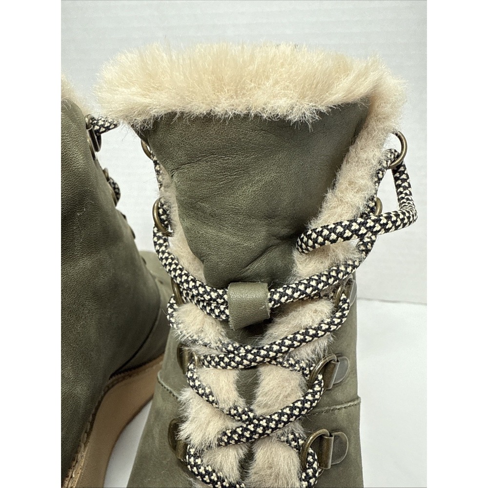 TOMS Melrose Womens Green Olive, Leather, Ankle Boots Size 7.5 - Picture 15 of 16